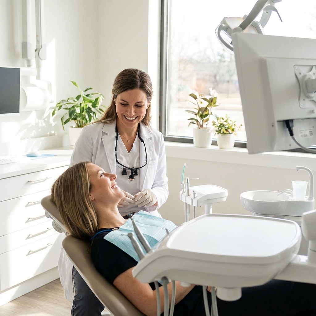 Dentista com paciente